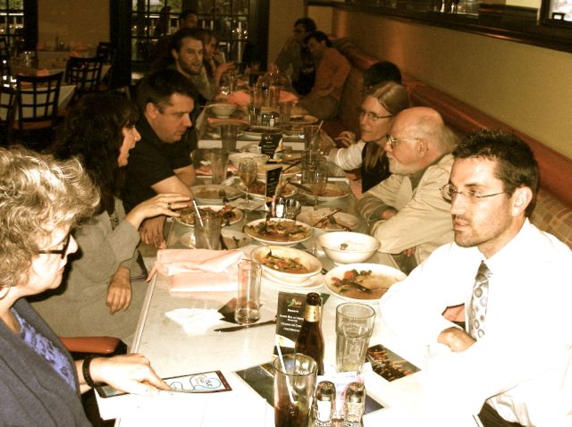 Hidden God, HIdden HIstories dinner break at Thai Spice in the Village. Photo taken by John Turner.