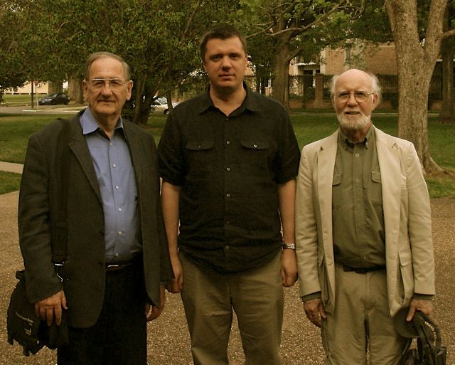 Hidden God, Hidden Histories. John Turner, Andrei Orlov, Bernard McGinn. Photo from John Turner.
