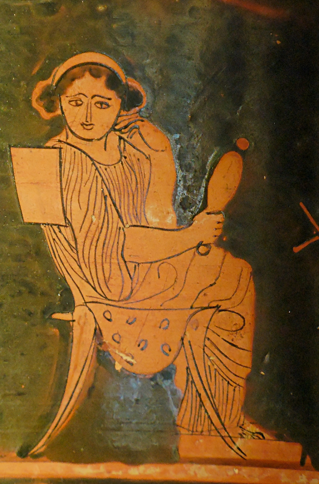 Woman with mirror, Louvre CA587