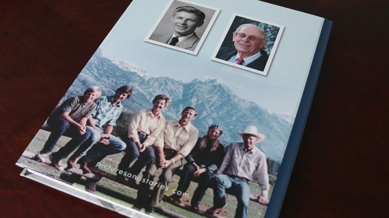 A full-bleed family photo graces the back cover.