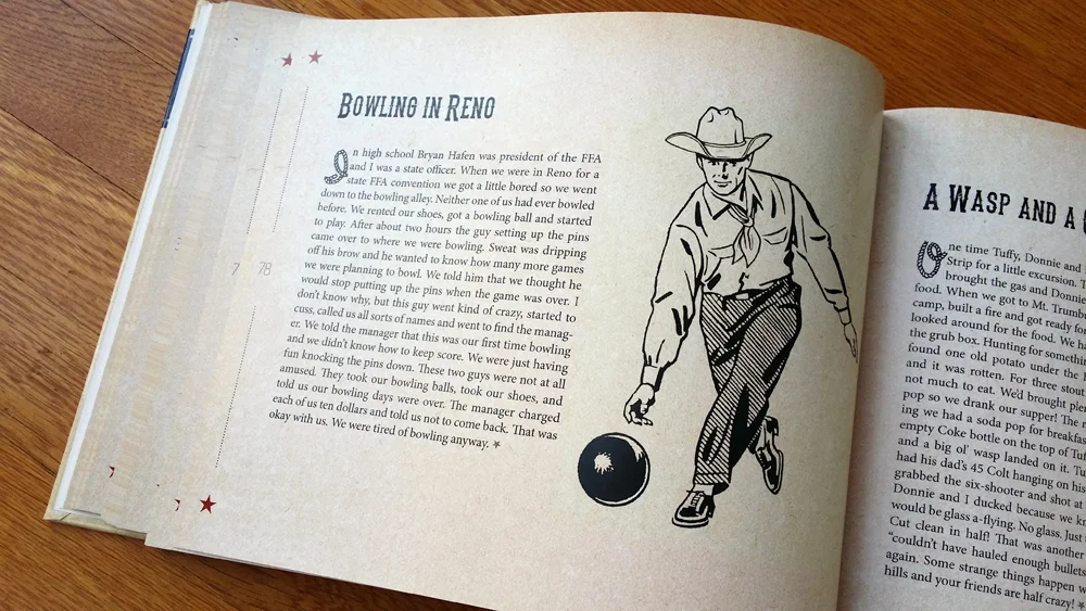 This client's book contains short stories with intriguing names like "Bowling in Reno," The Japanese Buffalo Hunter," and "Aliens and Spaceships." No one who picks up this book can put it down without reading at least a story or two.