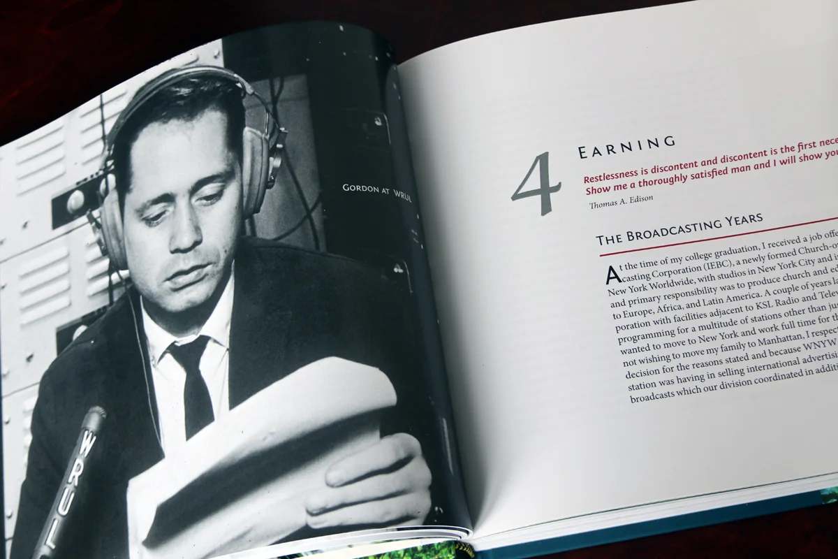 Although he ended up in real estate development, Gordon started his career in broadcasting. 