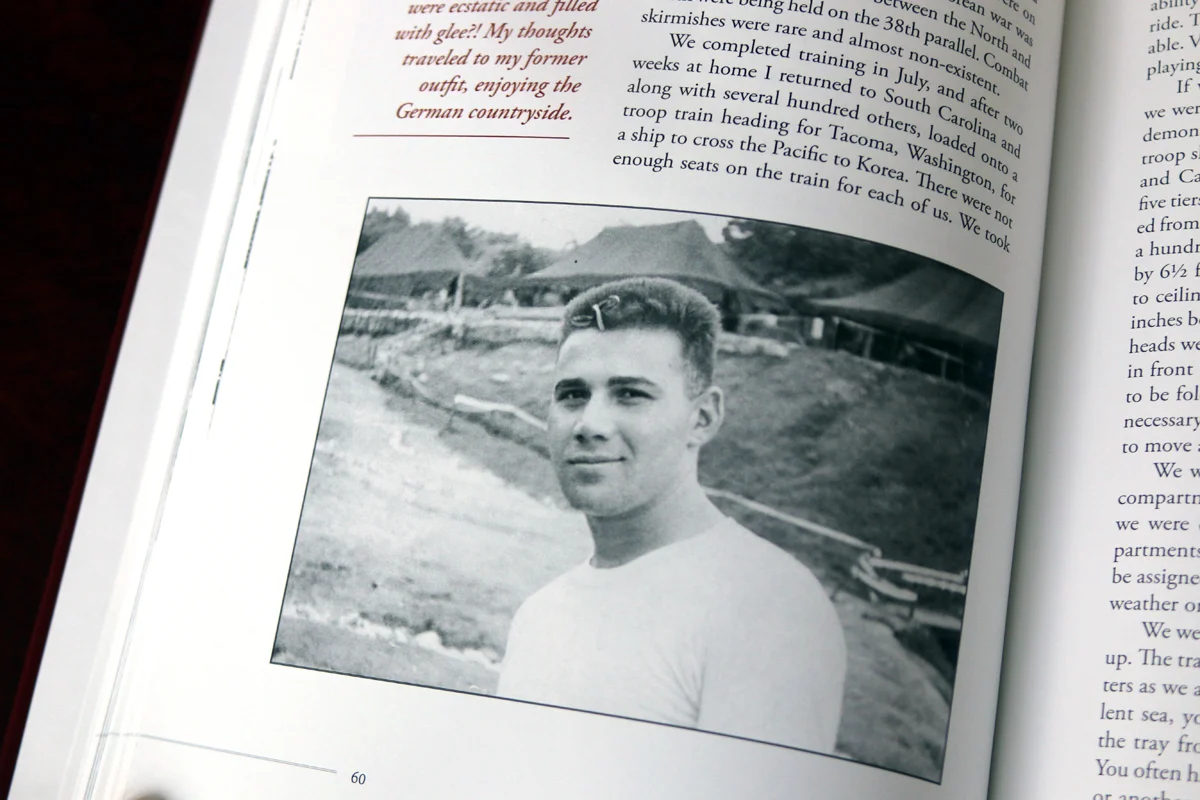 Young Mickey as a soldier in the Korean conflict. Is that a bow tied into his crew cut?