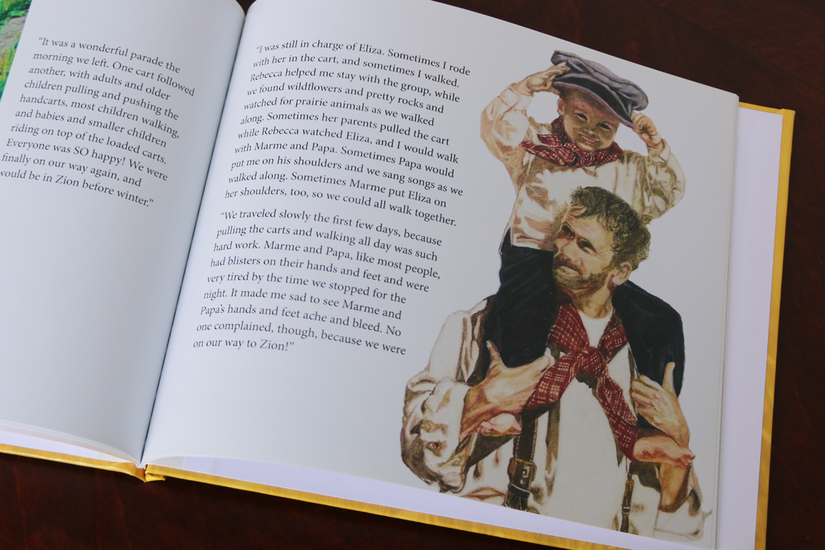 This painting of "Jampa" as a little boy with his father is used on the cover as well.