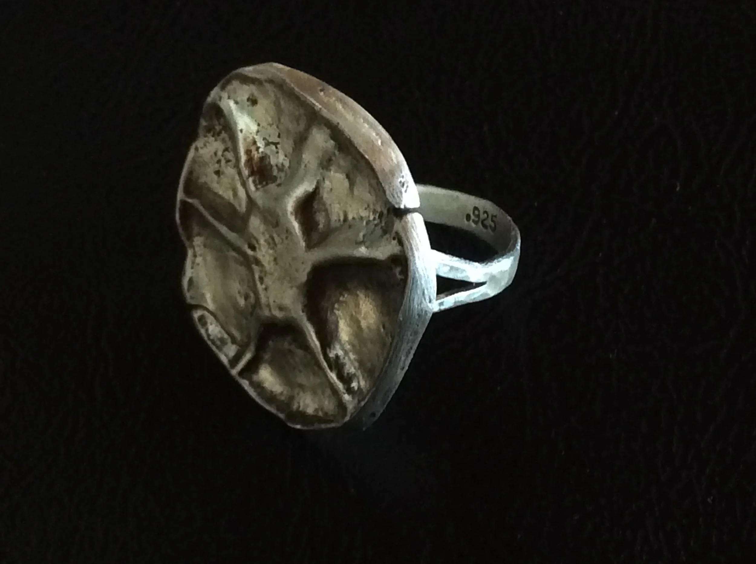 Sterling Silver Tufa Cast Star Ring (SOLD)
