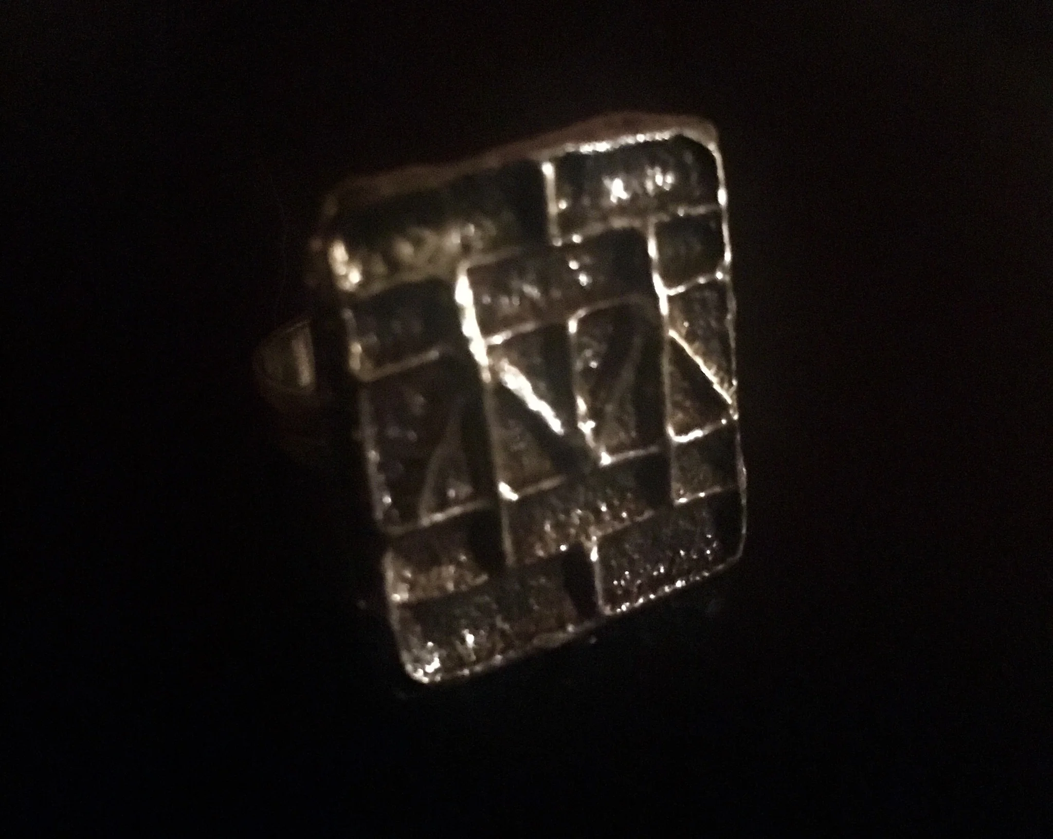 Sterling Silver Tufa Cast Ring Sz. 9 (SOLD)