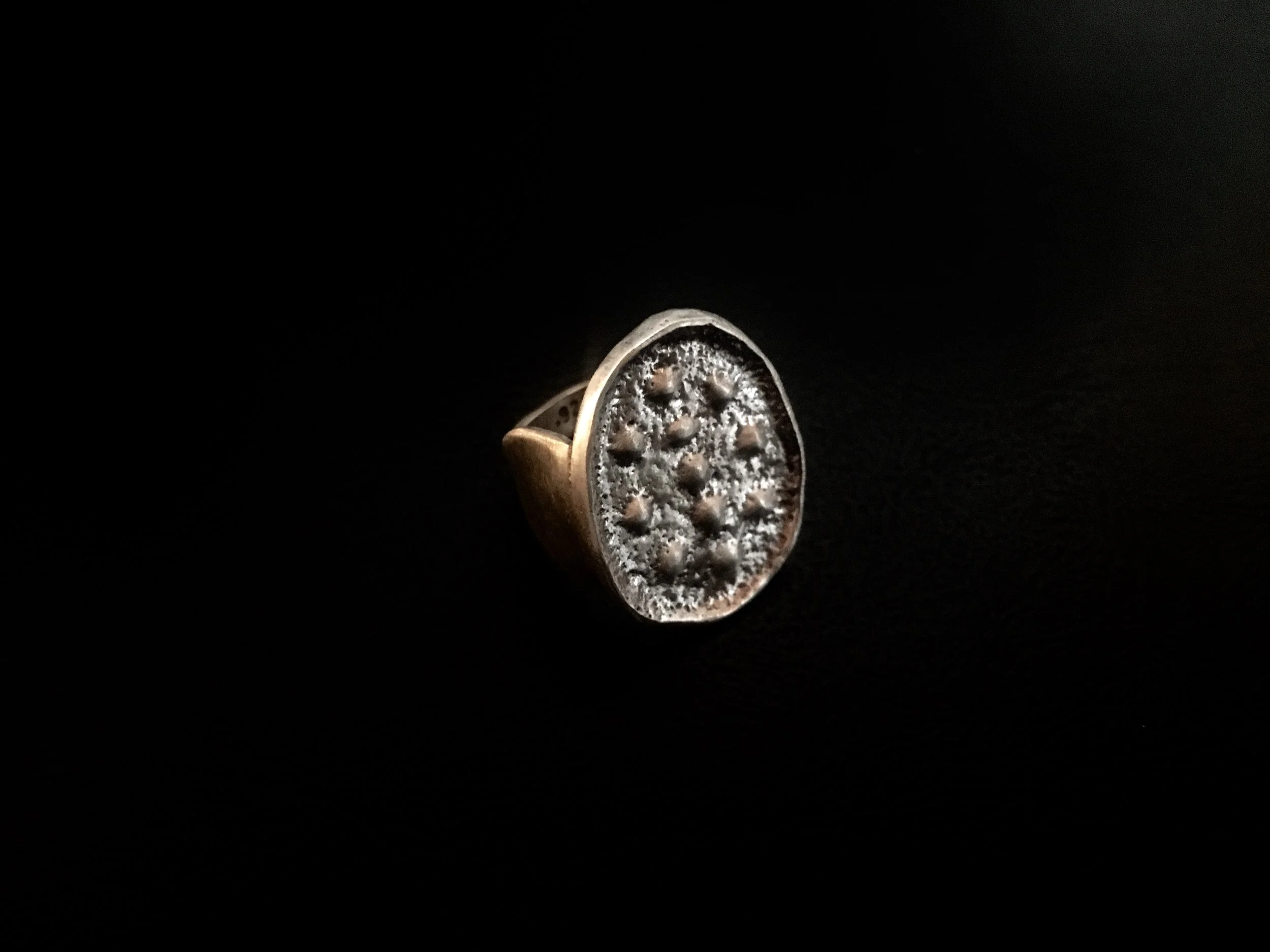 Sterling Silver Tufa Cast Ring Size ($165)