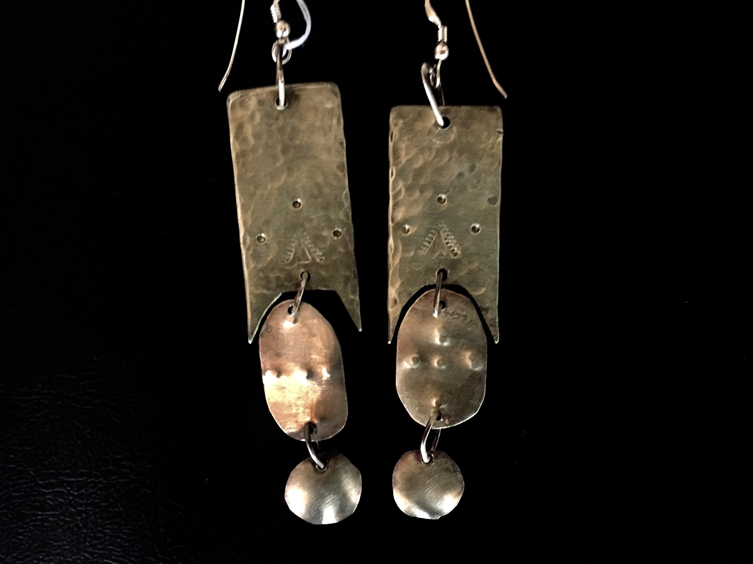 Brass Earrings ($85) (Sold)