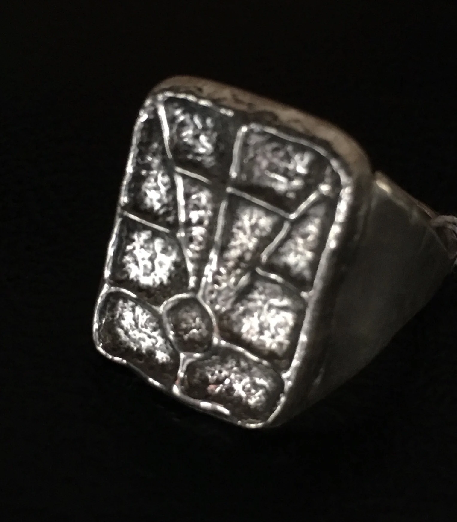 Sterling Silver Tufa Cast Ring ($160)