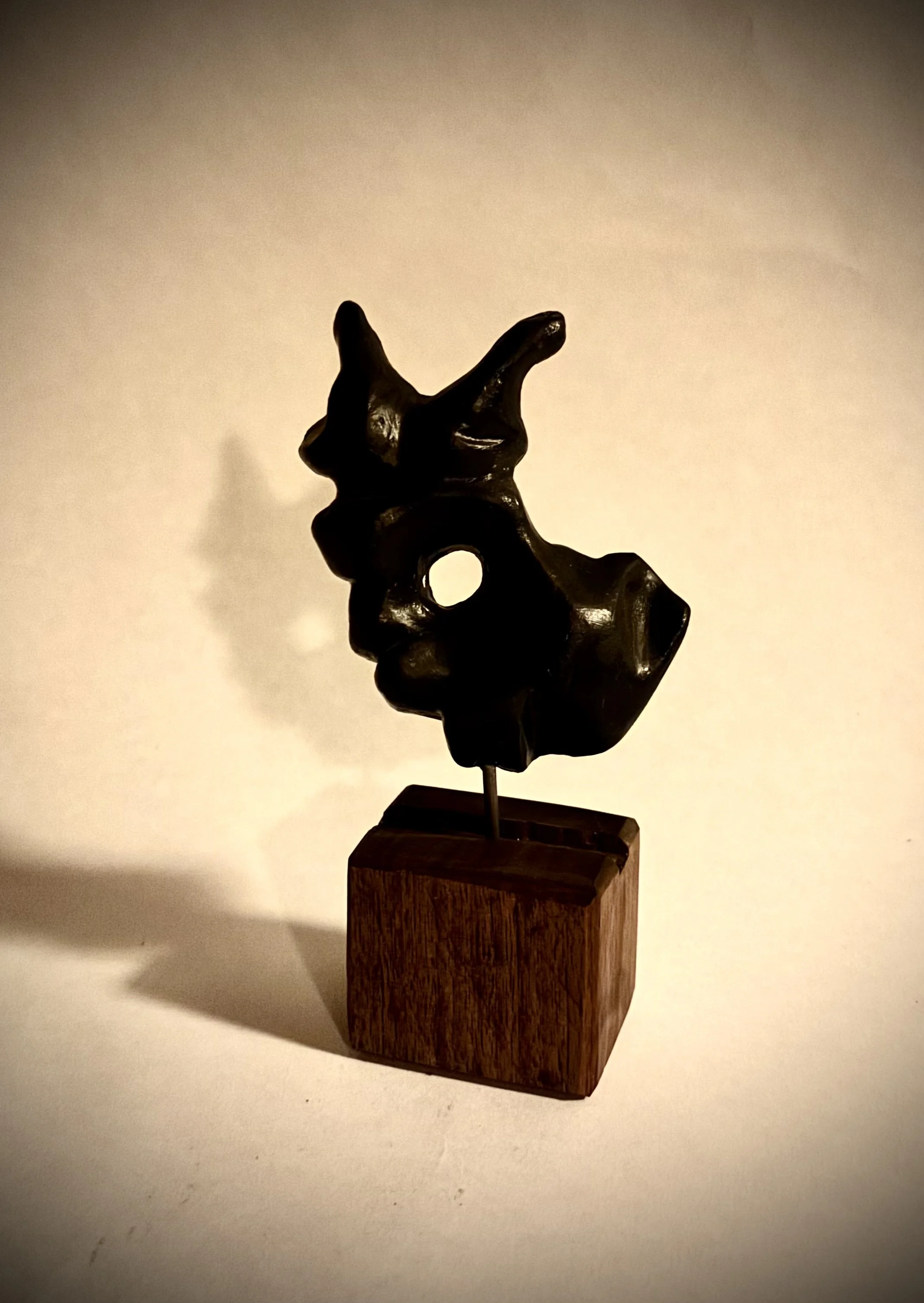  Carved plaster, mahogany, brass approx 3”x7.5” 2026 