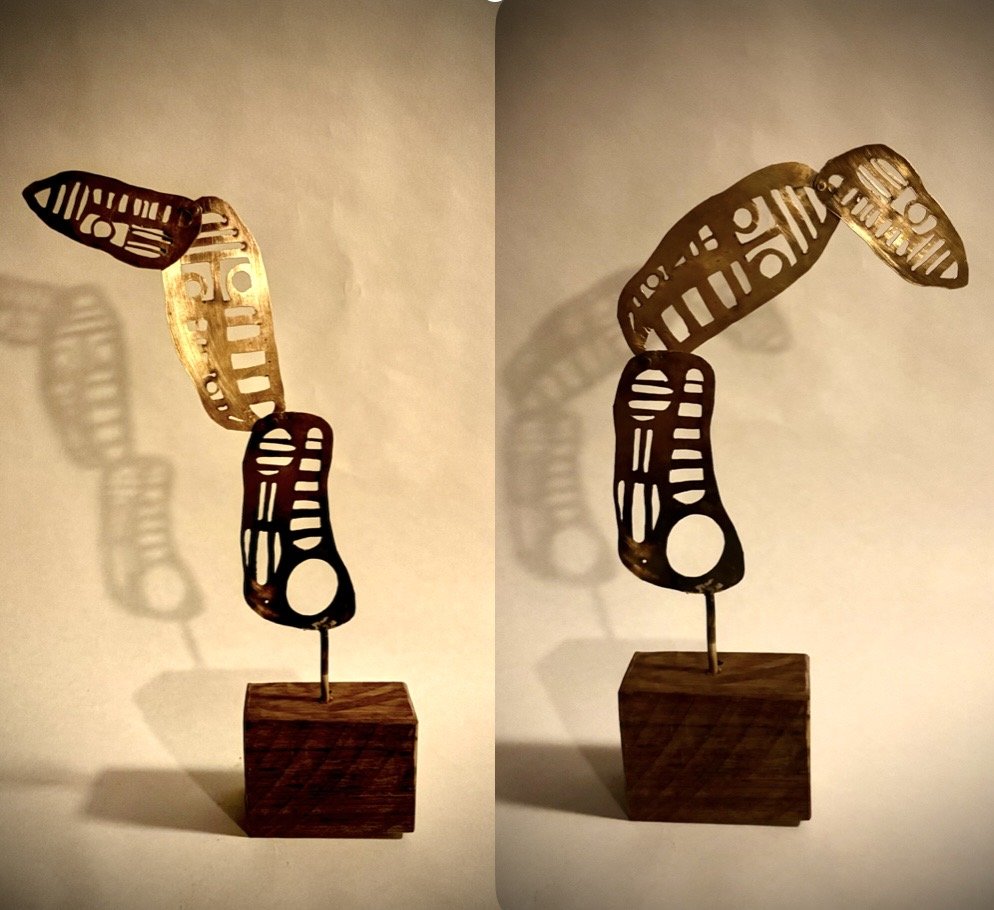 Reticulated Brass Sculpture