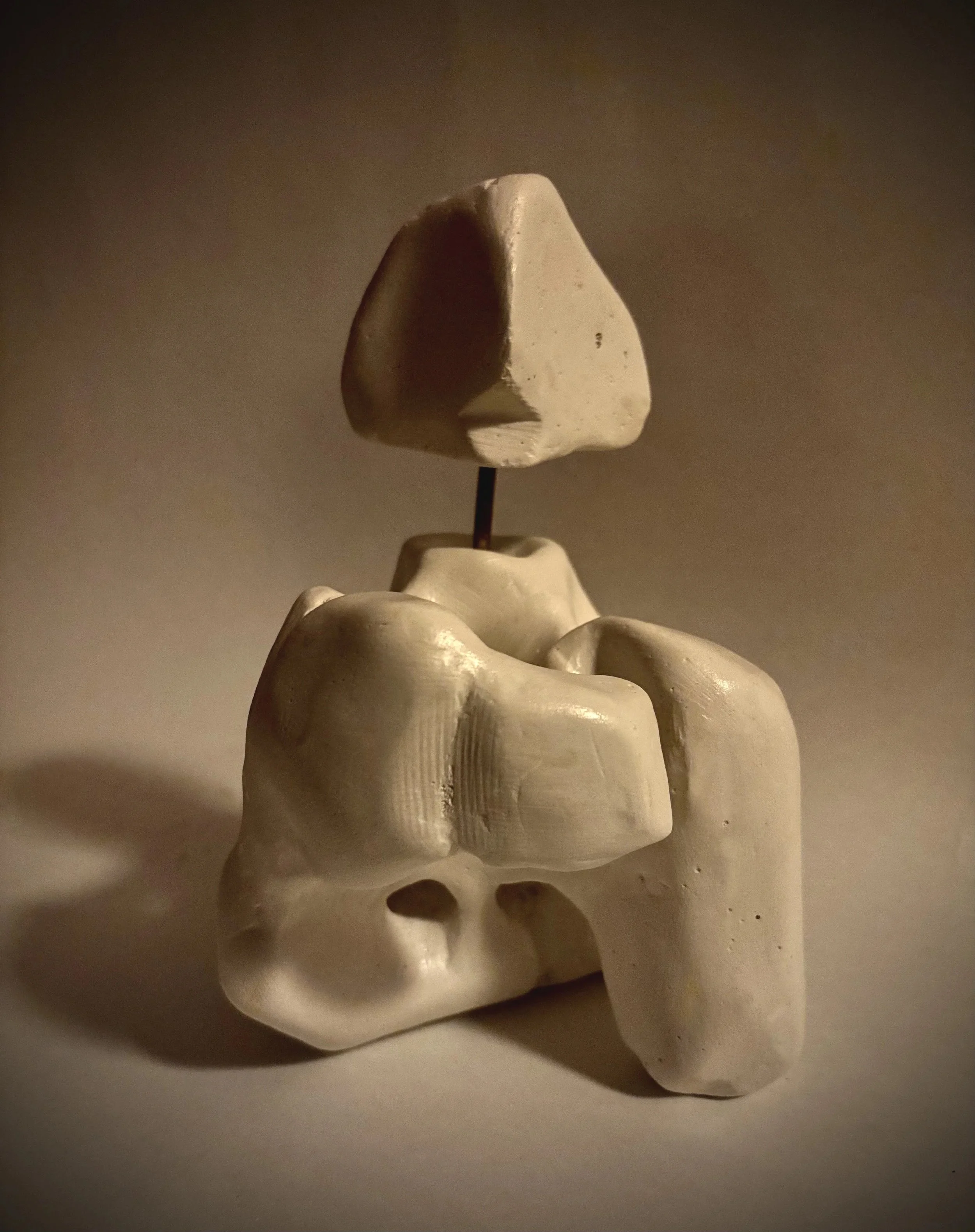  Carved plaster, brass approx 5”x 9” 2026 