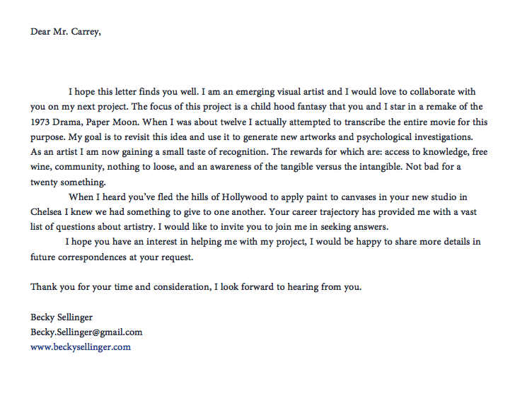 Print Version of Letter Delivered To Mr. Carrey, 2013