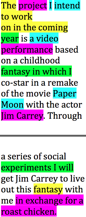 Failed Guggenheim Fellowship Application, 2012