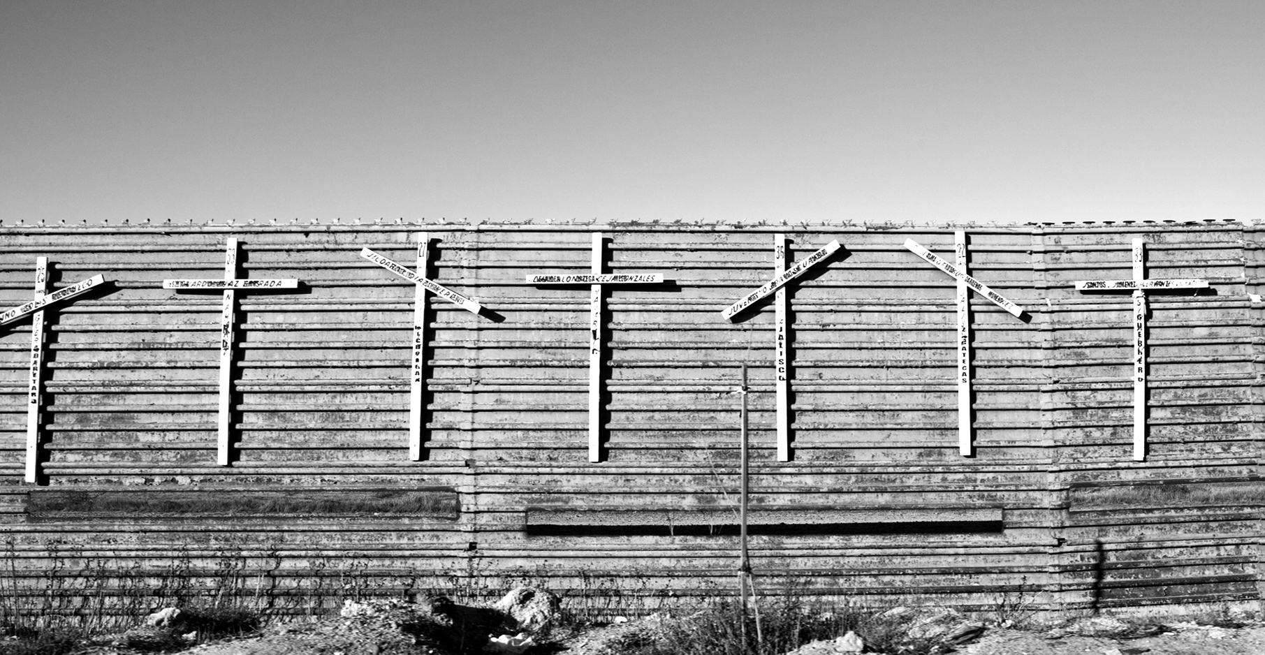 Miles and miles of crosses The lost souls. Miles and miles of crosses stretch along the border in mourning of those who don't reach that dream of a better life. For these people, their dream instead died with them.