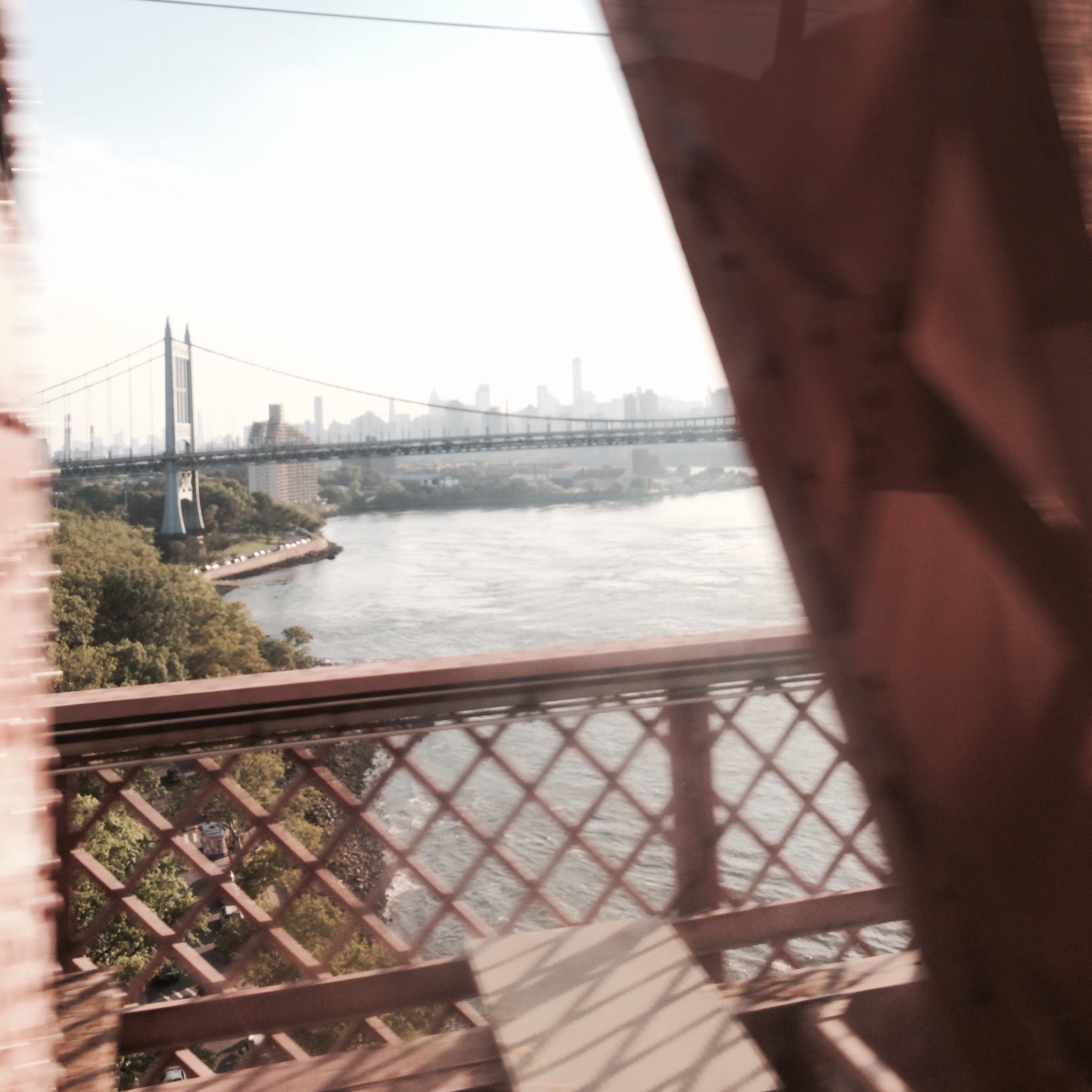 View from the train towards NYC from Boston