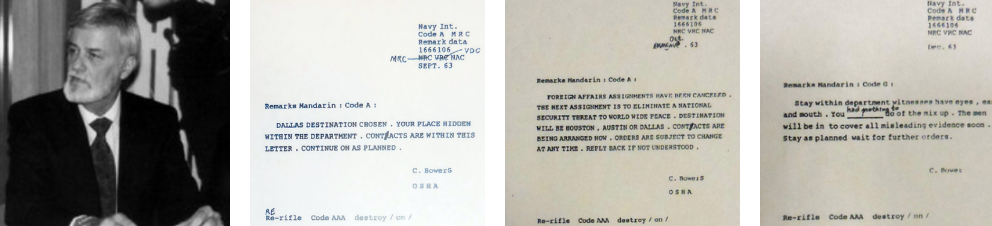 Investigator and Proponent Joe West and the COntents of three Asserted “Naval Intelligence” Cables He Seized that WERE Offered by the White Family And THEIR Supporters (Credit TO: Dave Perry’s JFK Assassination PAGES and the Harold Weisberg Archives)