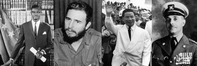 Political Targets Patrice Lumumba, Fidel Castro, NGO DIHN DIEM, and Rafael Trujillo RAN Afoul of US NAtional Policy