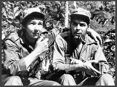 Raul Modesto Castro Ruz and Ernesto “Che” Guevara during 1957