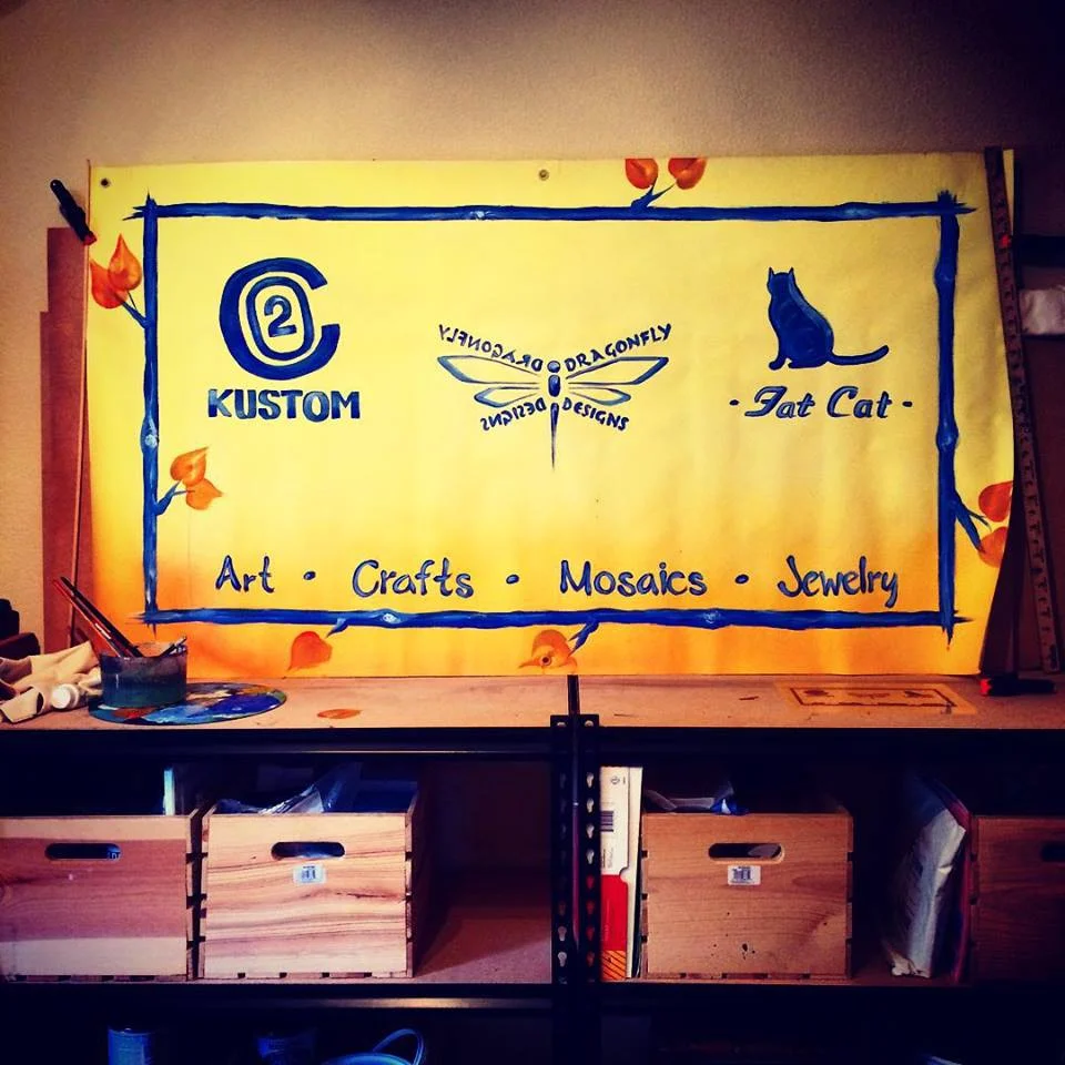 Craft show banner with my friends
