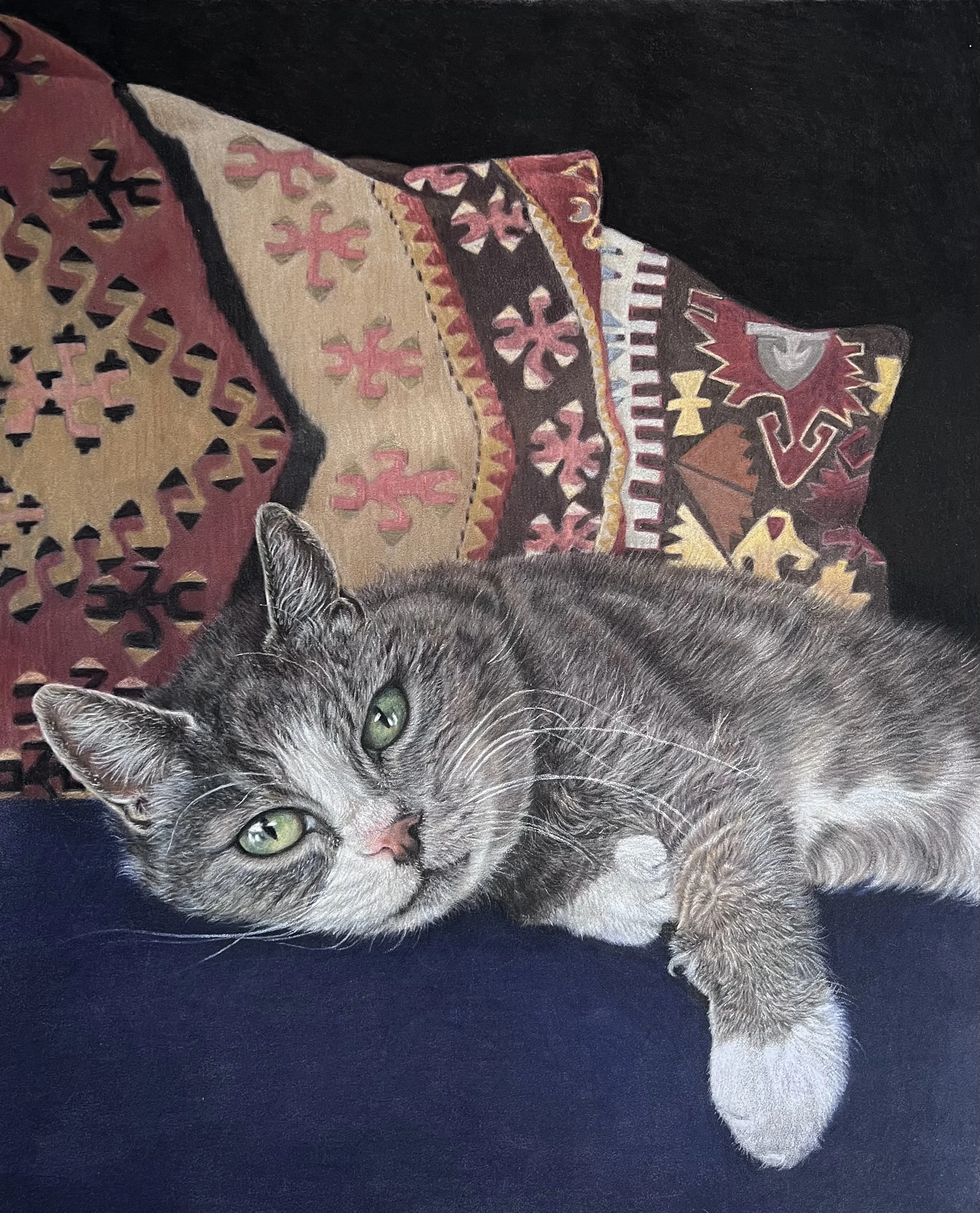 "Jessie" Minneportrett Fargeblyant på Pastelmat