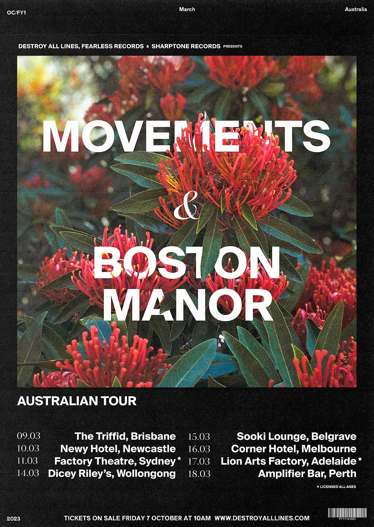 Movements &amp; Boston Manor are Heading to Perth on March 18th 
