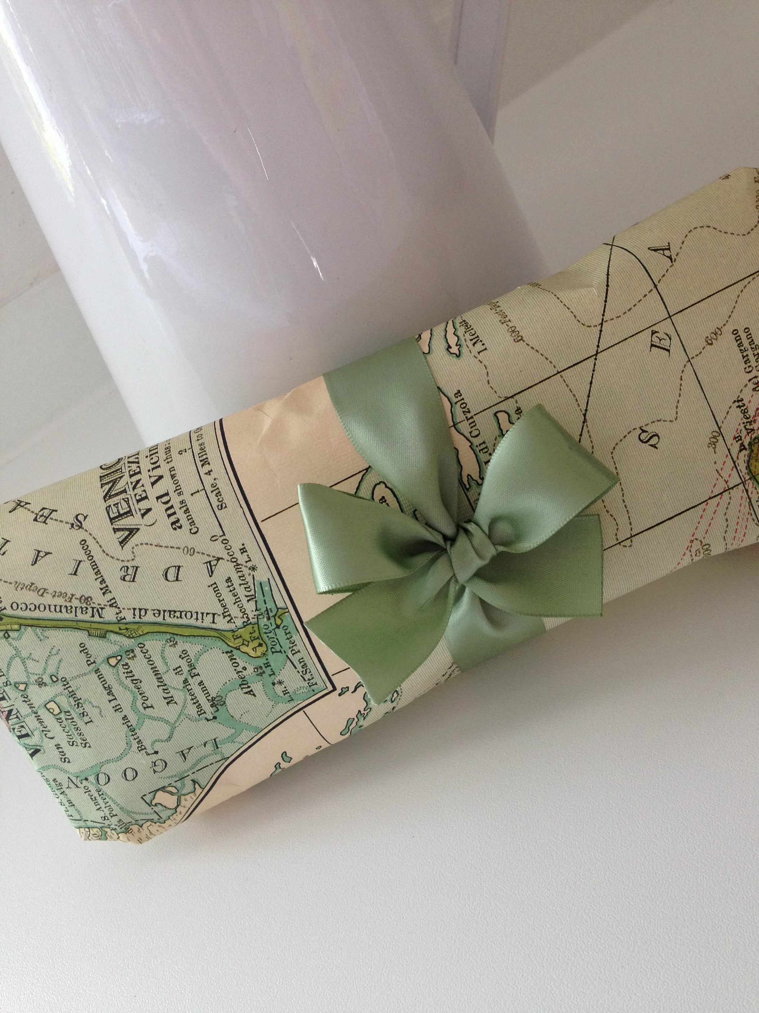 Since arriving back I used the map wrap for Father's Day.