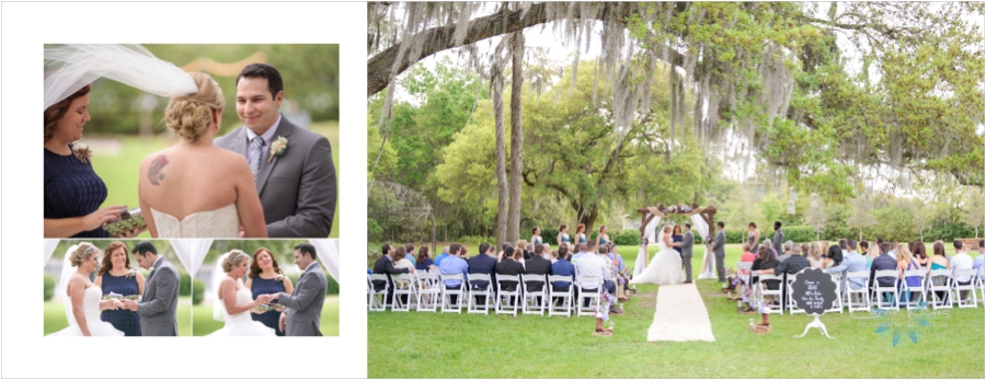 It was a tiny bit breezy, and the most beautiful scene of Lauren and Brian saying their vows under the huge oak tree. 