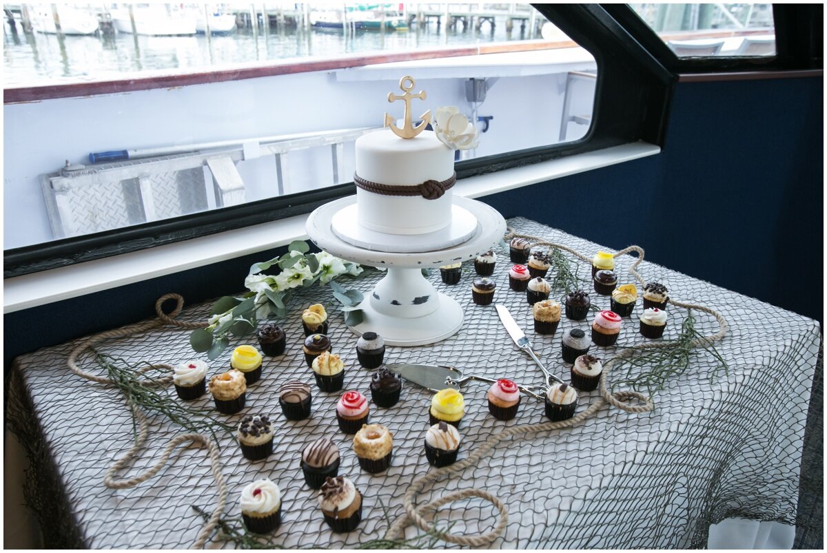  Cake table with nautical theme 