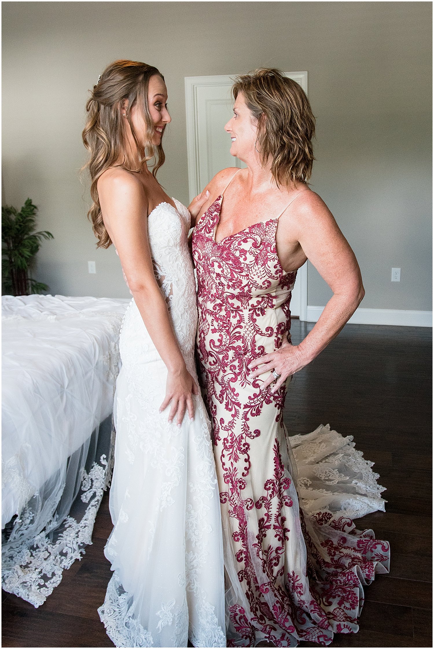  bride and mom before the wedding 