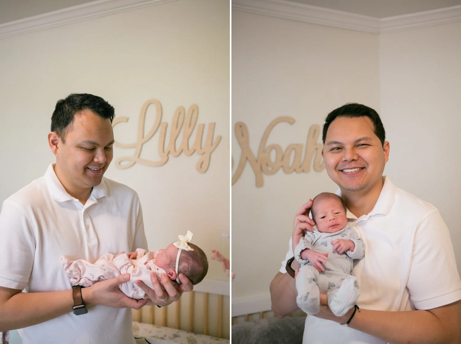 tampa-newborn-photographer-dad-holding-each-baby