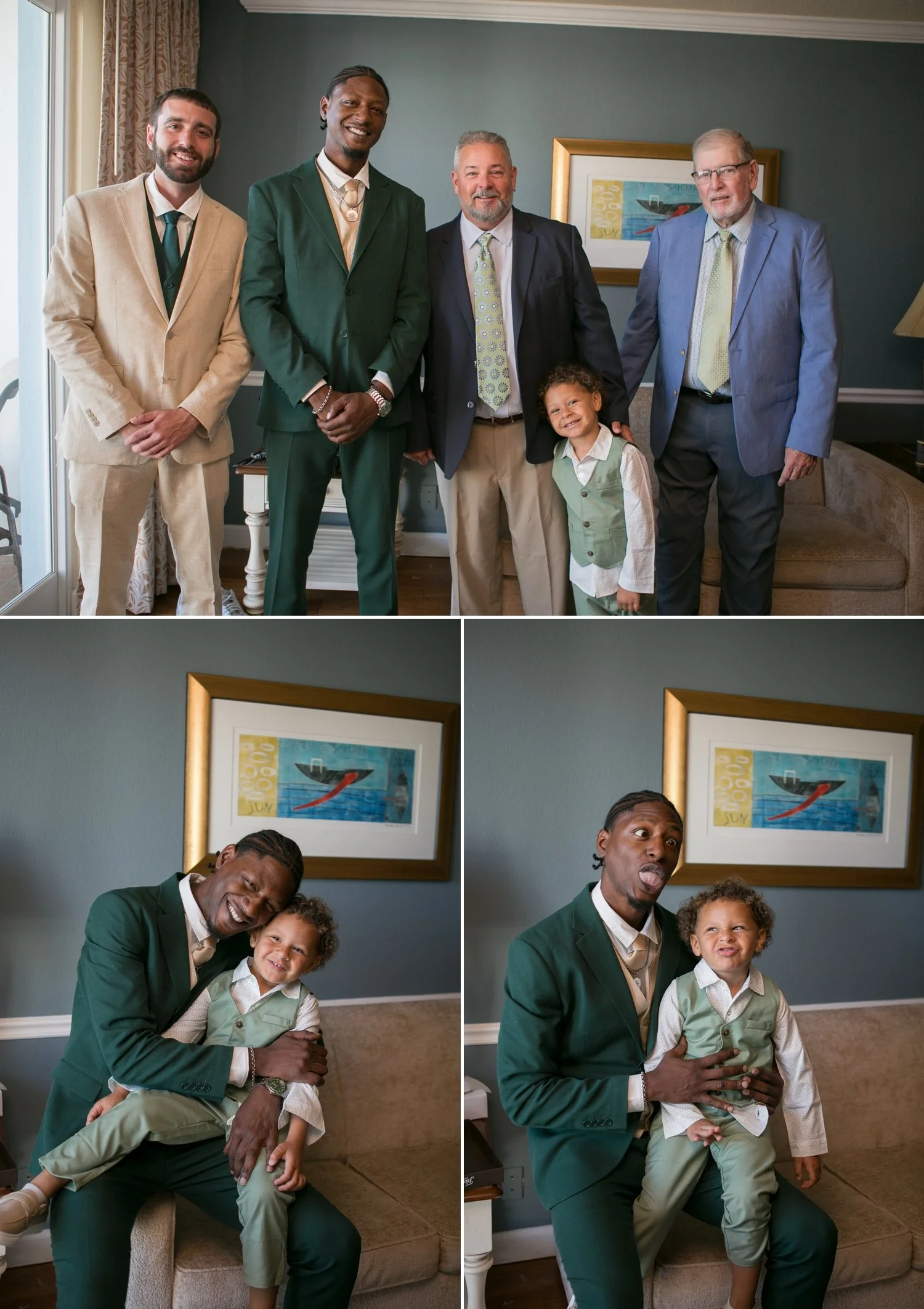 groomsmen in suite at safety harbor resort