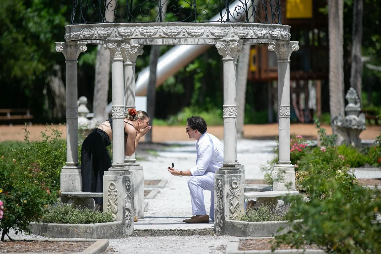 Justin came to me with an idea. They were coming into town and he wanted to take Karleen to the Ringling. No significance, no reason to suspect anything. Just a beautiful day at a stunning museum in Sarasota.

Except, he had a ring 💍 in his pocket a