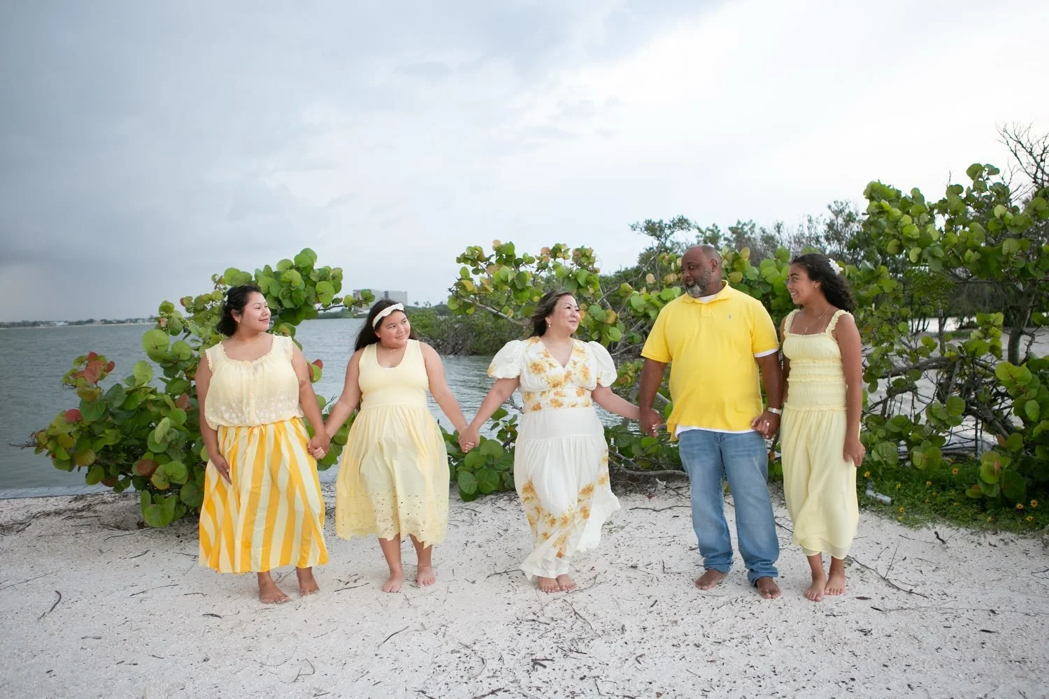 Joleen &amp; Frank&rsquo;s family session at Cypress Point Park 💛 Storm clouds rolling in on one side, beautiful overcast  light on the other.  That sky made every shade of yellow in this crew pop. So grateful for a family that trusts the process (a
