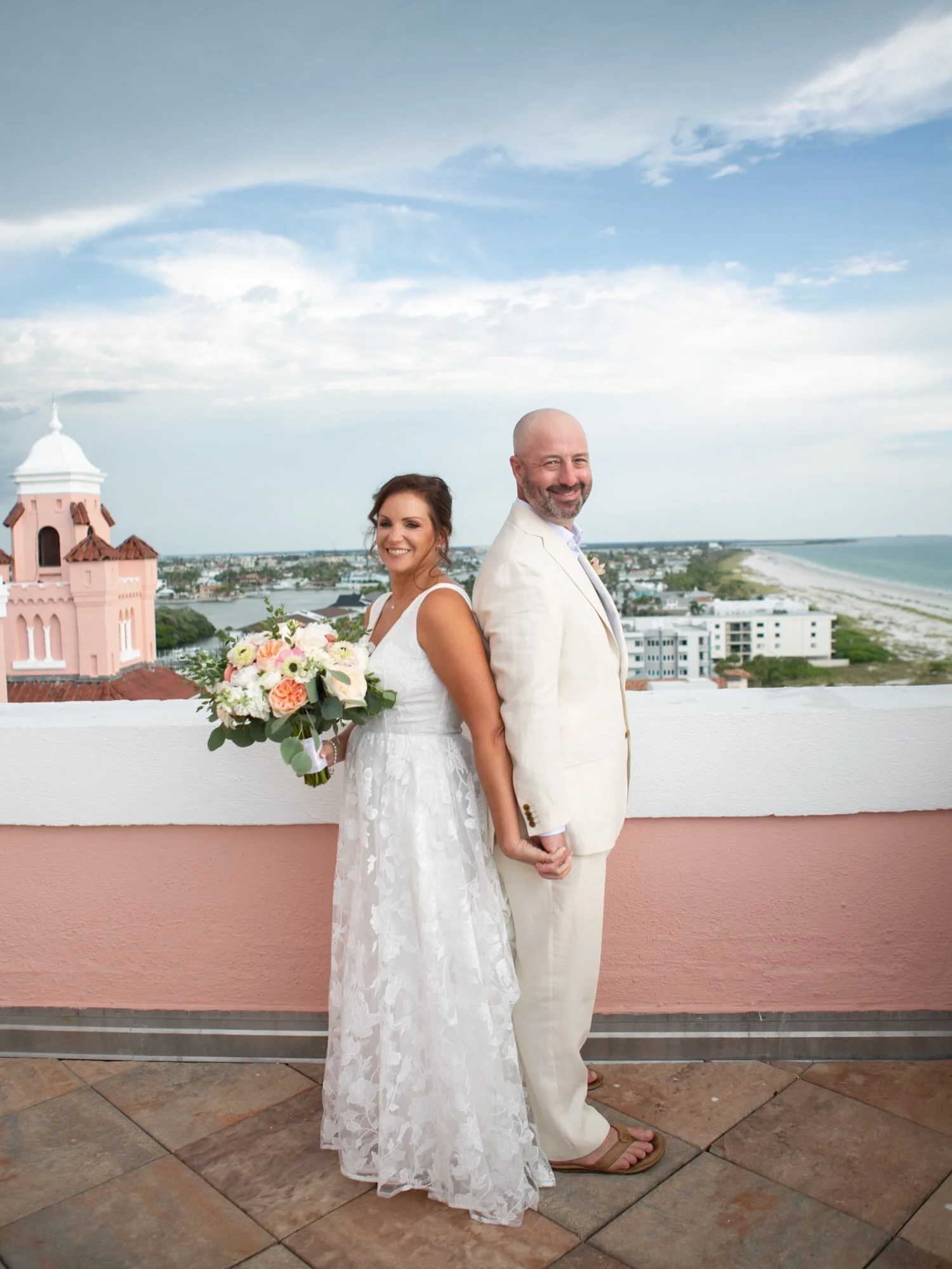 Lisa and Tyson are low-key through and through, so we kept it simple stood them back to back on the penthouse balcony at The Don CeSar, and let them turn around to see each other for the first time. Swipe to see that reaction!!! 😊💍

More sneak peek