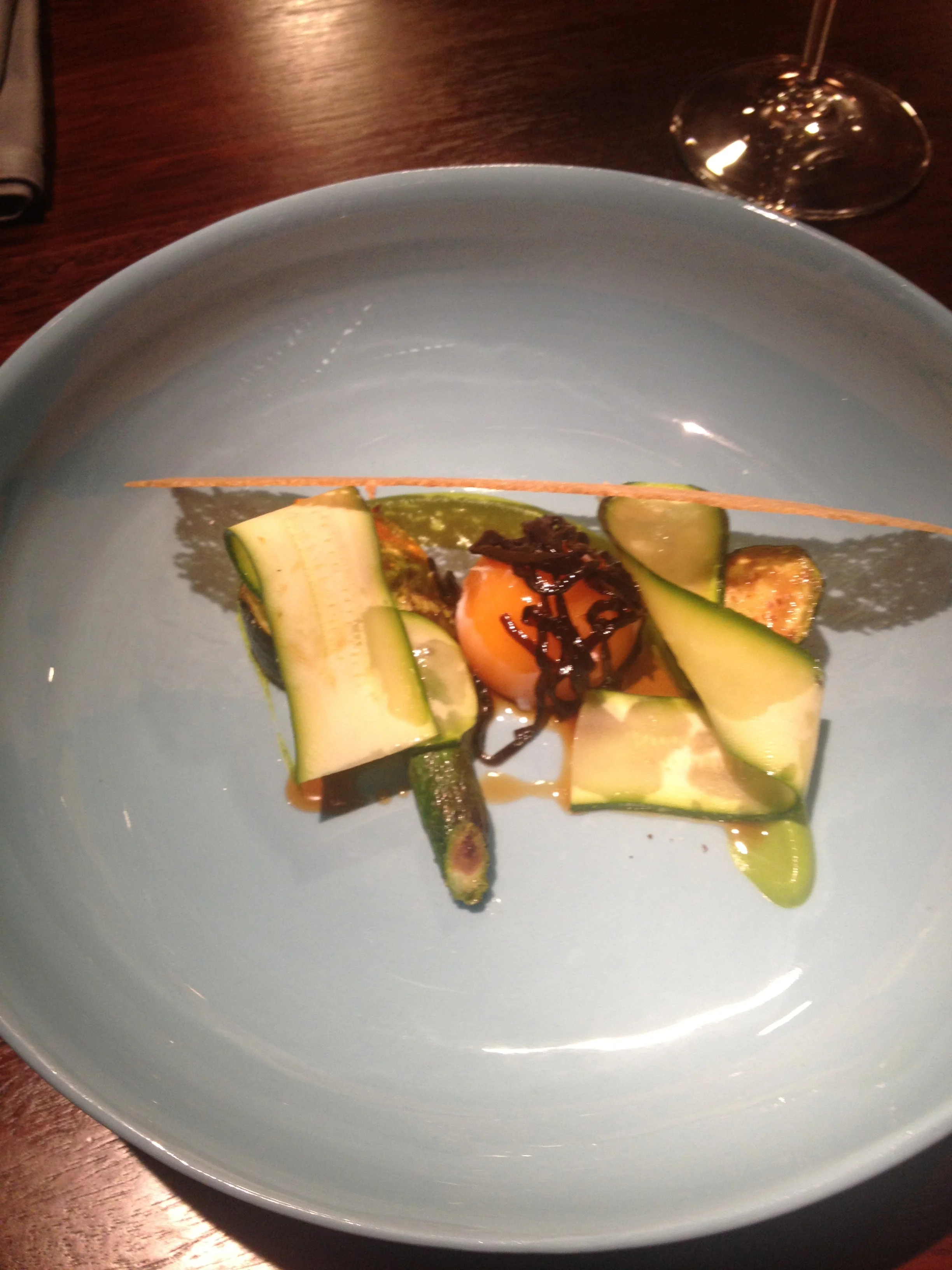 zucchini konbu, yolk