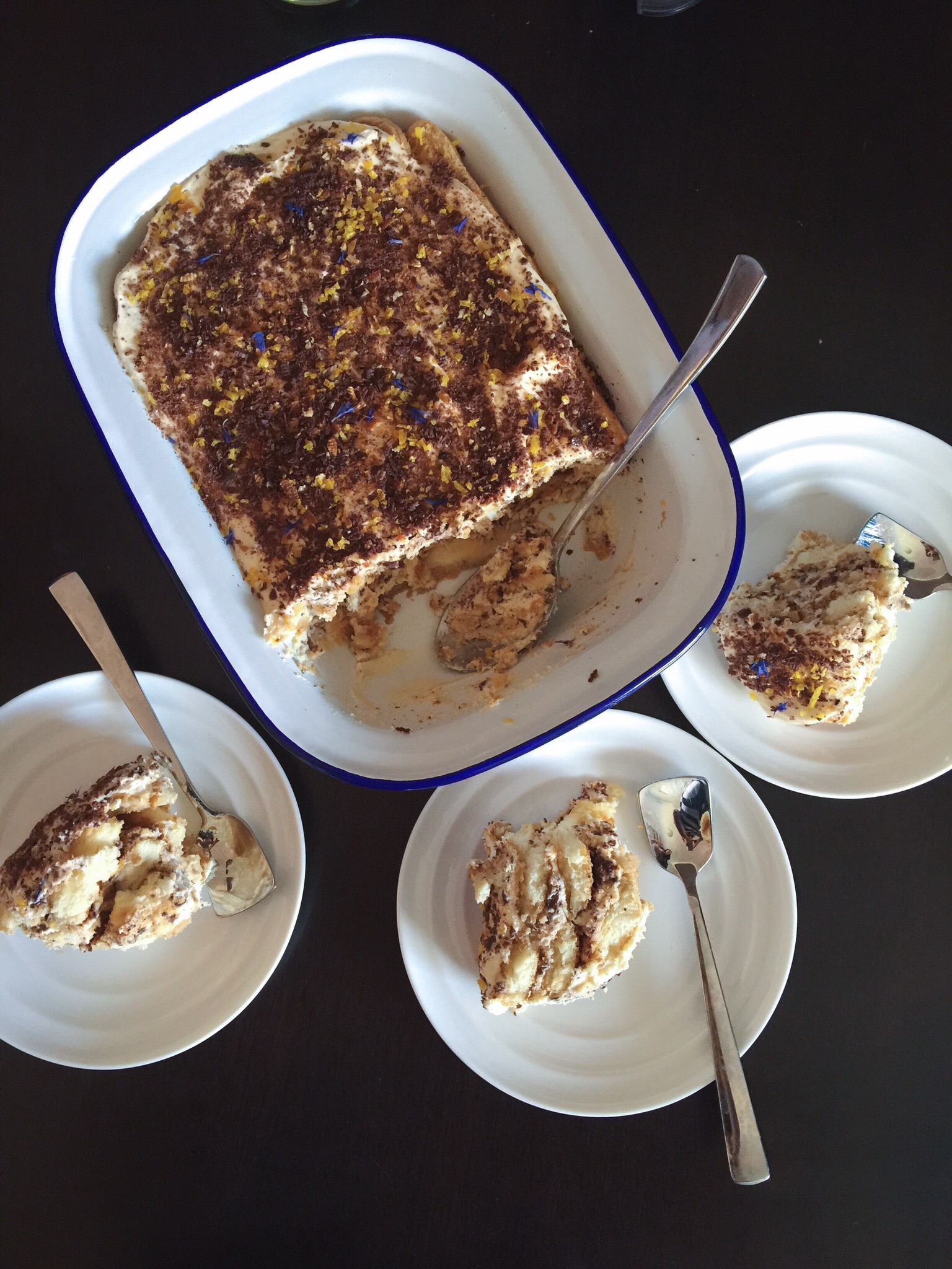 DESSERT @littlelofts created a damn fine tiramisu using tea instead of coffee, creating a lighter dessert.. tea-ramisu.