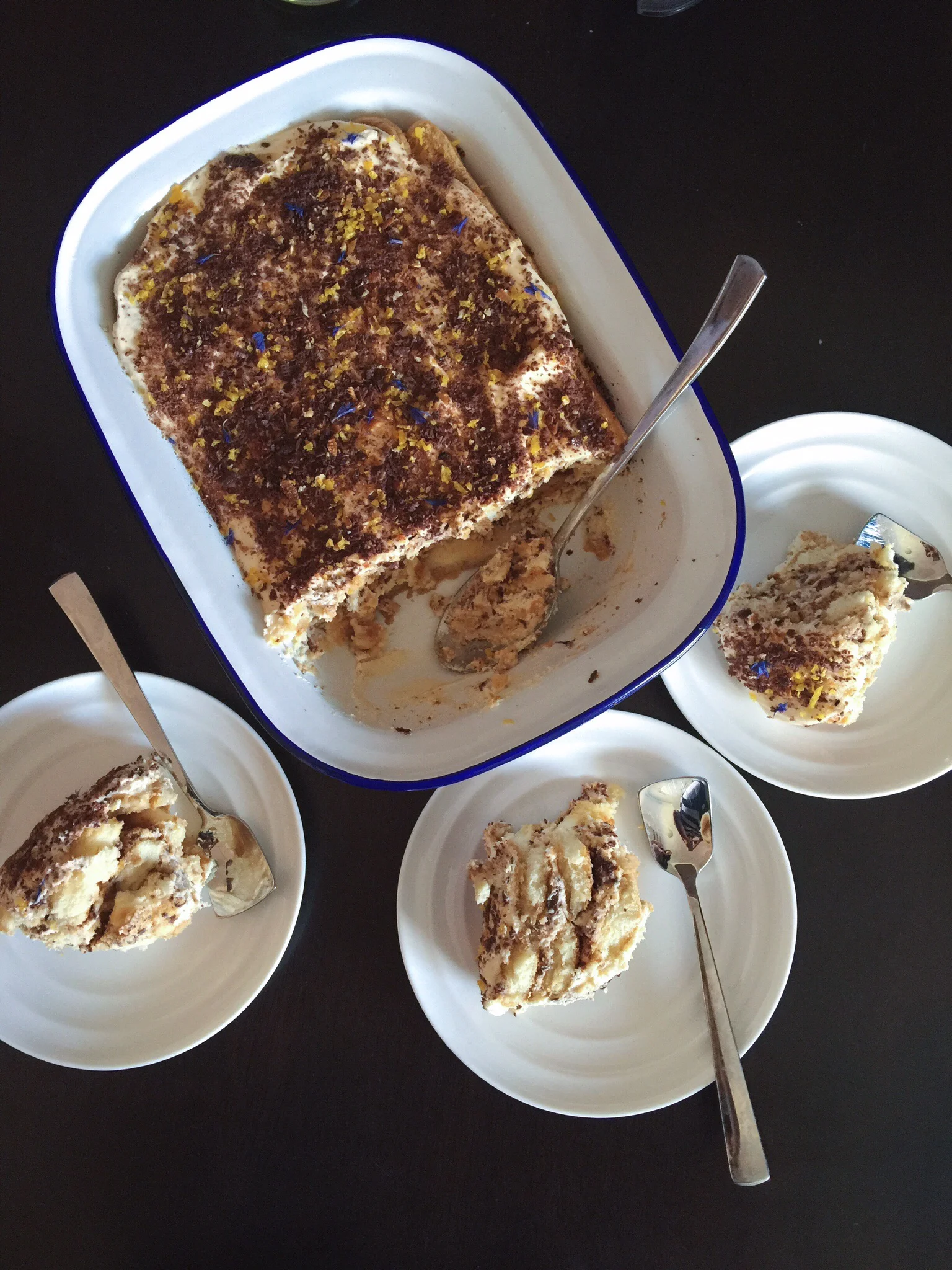 DESSERT @littlelofts created a damn fine tiramisu using tea instead of coffee, creating a lighter dessert.. tea-ramisu.