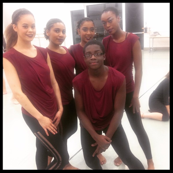The dancers at Phoenix Dance Theatre before 'Restec' Leeds