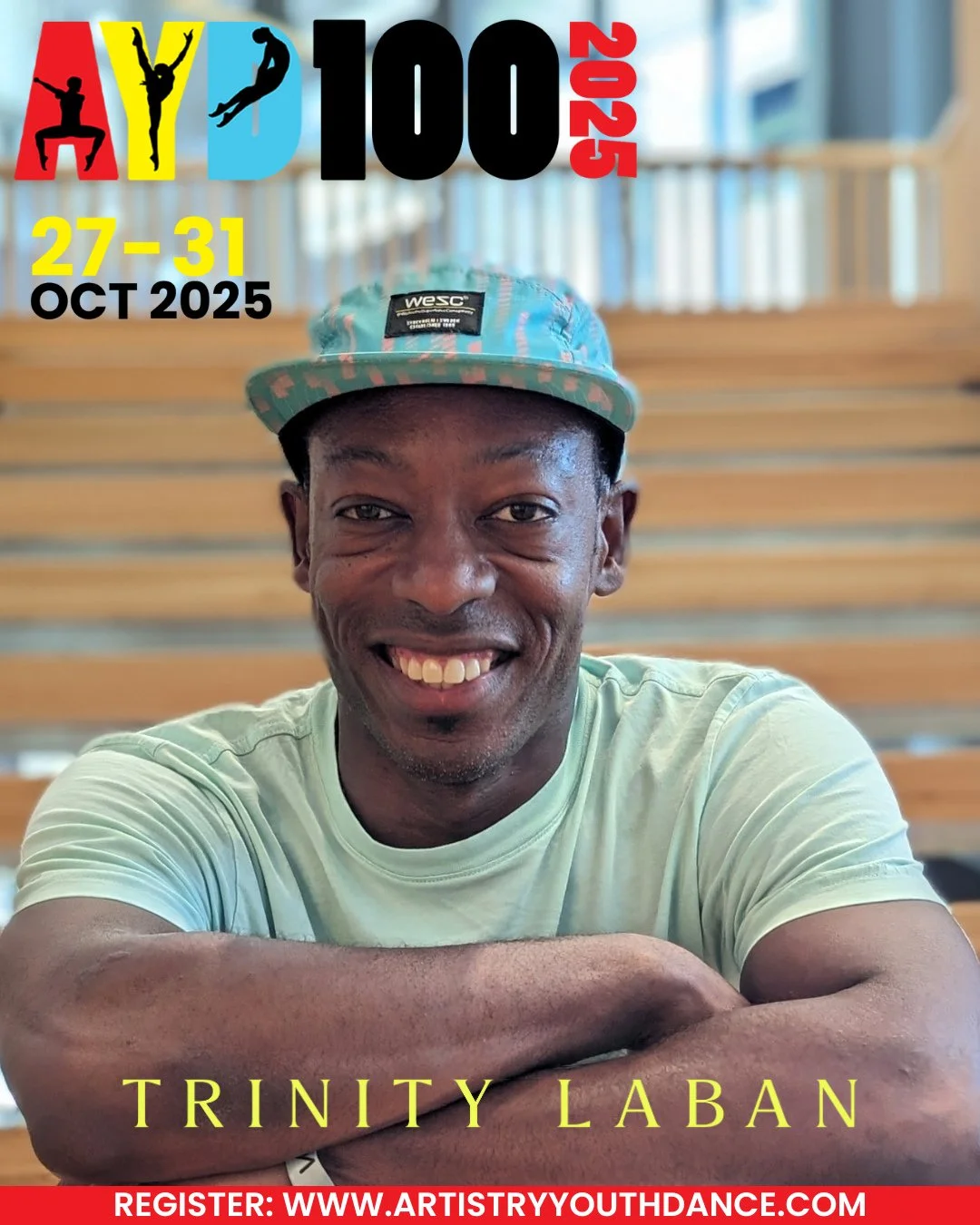 🌟 AYD100 DANCE WORKSHOP &amp; SCHOLARSHIP PROGRAMME 🌟⁠
Mon 27 &ndash; Fri 31 Oct 2025 | Trinity Laban, London | Ages 12&ndash;19⁠
⁠
📢Teaching Artist Announcement⁠
🪩 Teaching Artist: Damien Anyasi @the_tda⁠
Gold Partner: @trinitylaban⁠
⁠
❤️💛💙⁠
⁠