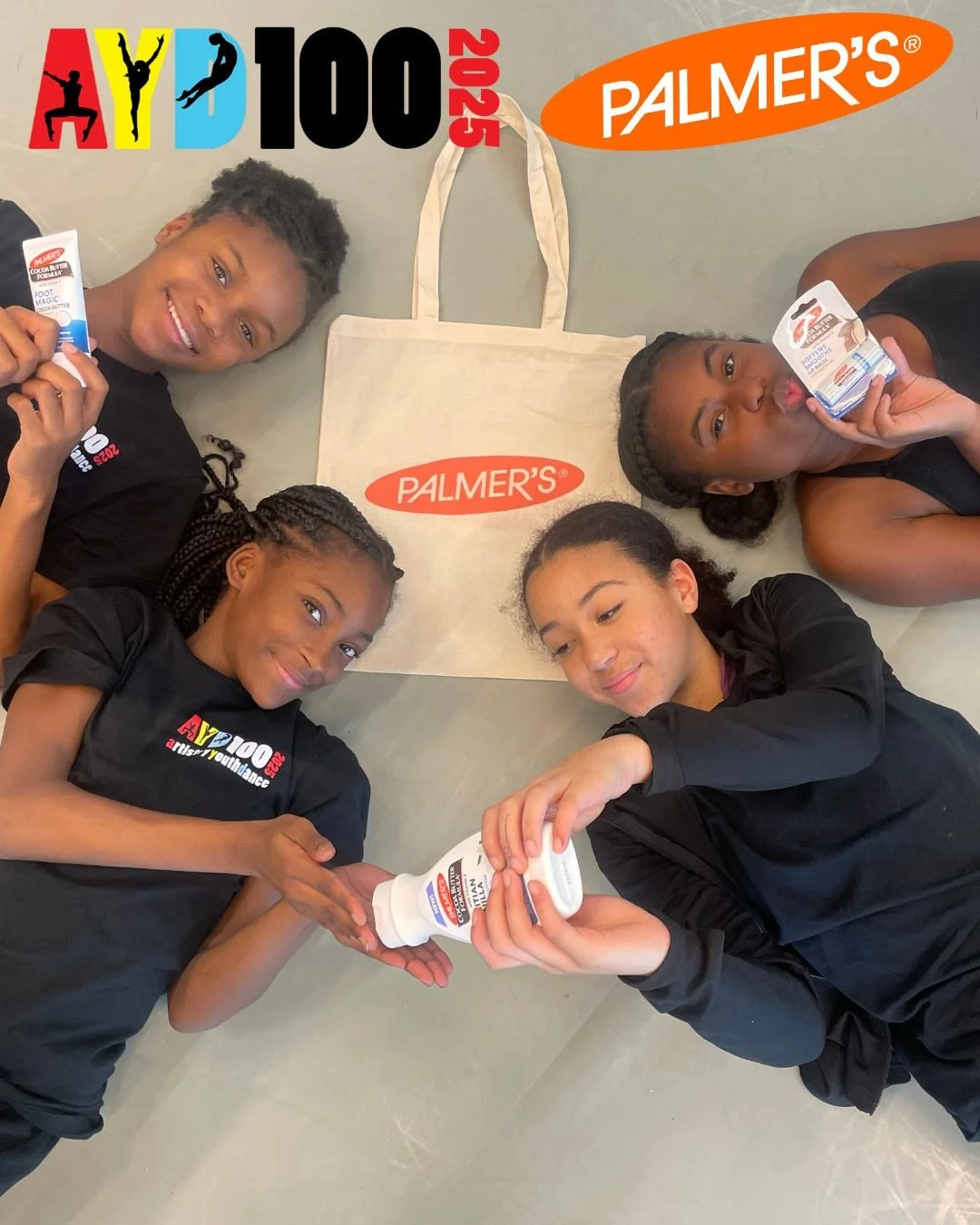 🌟 AYD100 DANCE WORKSHOP &amp; SCHOLARSHIP PROGRAMME 🌟⁠
⁠
🎉 A huge thank you to our Product Sponsor Palmers⁠
@palmersuk⁠
⁠
Our dancers had a great time capturing some moments with the products!⁠
⁠
🔥 Artistry Youth Dance - Supporting  young Black d