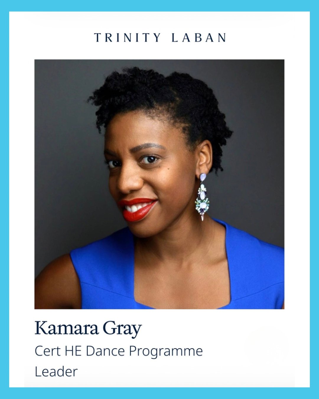 Congratulations to our founder and CEO Kamara Gray 🎉 Kamara will be joining @trinitylaban as the Programme Leader for the new CertHE Dance course! Kamara will be leading the course alongside her continued work leading Artistry Youth Dance. Join us i