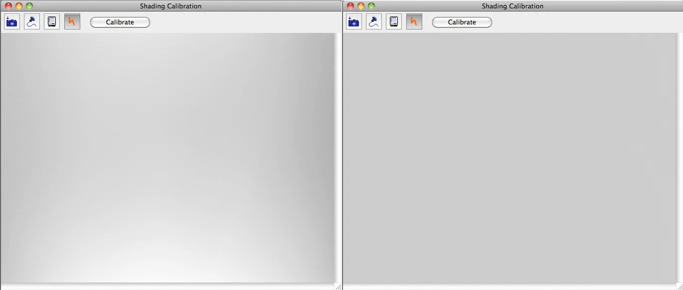 Shading Calibration vorher / nachher
