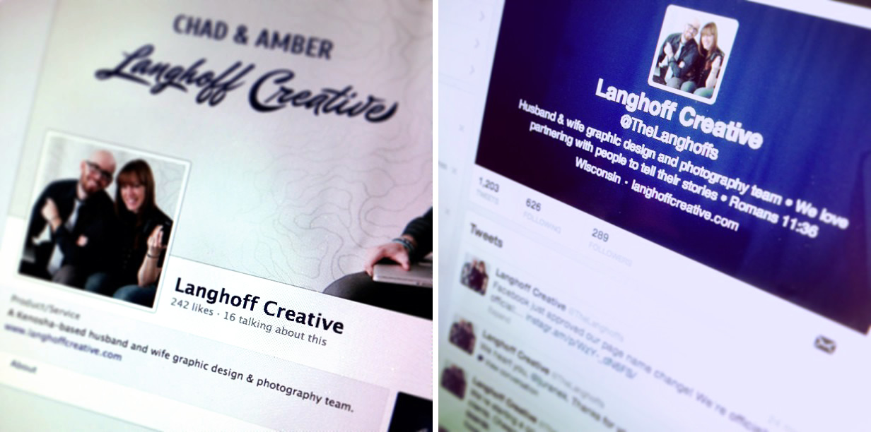 Langhoff Creative is on Facebook, Twitter and Instagram