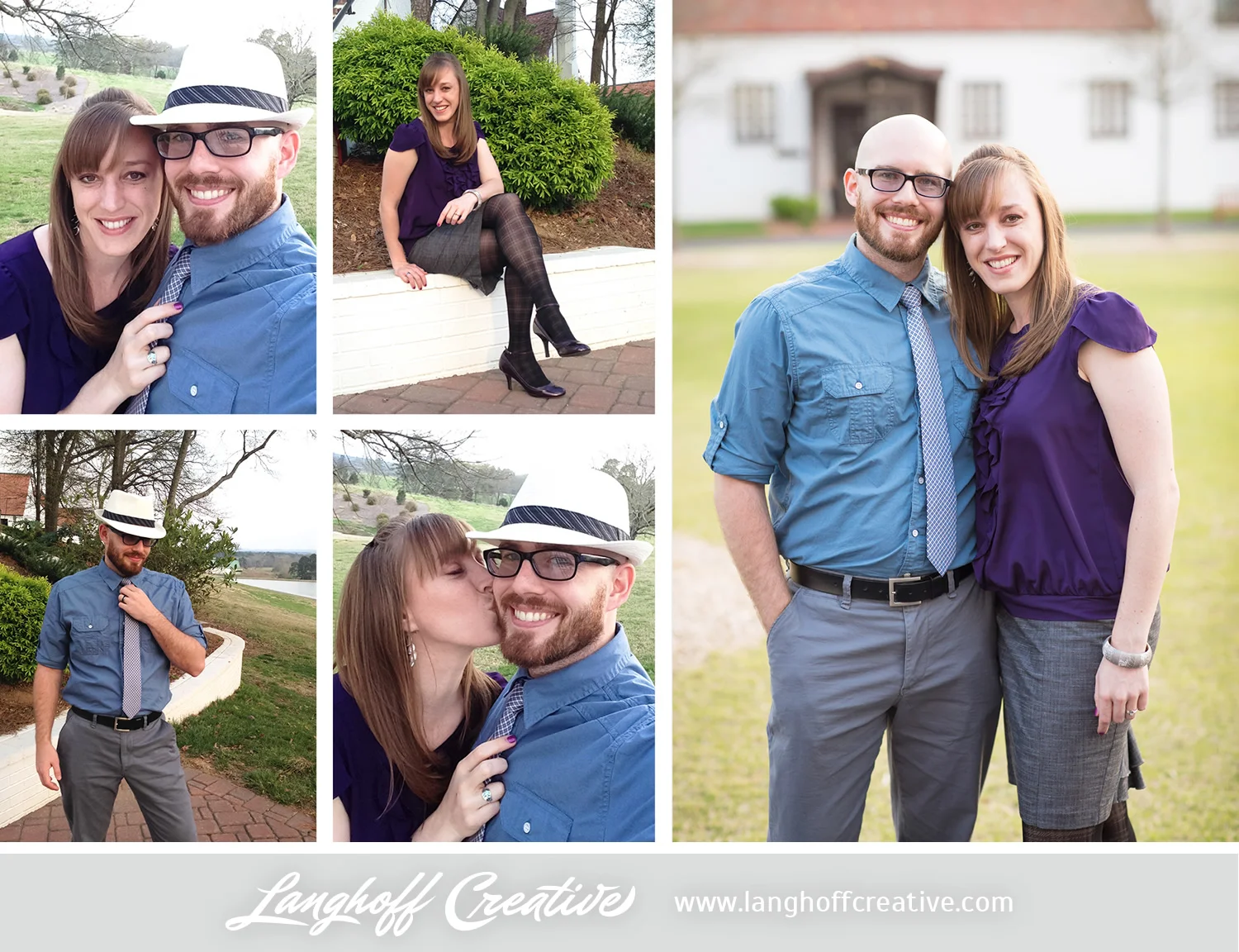 Photo credits: Left four are our iPhone selfies, the right is by Maison Meredith Photography Wednesday night was Date Night! We enjoyed getting all dolled up for each other. Thanks to these fun photos from Maison, I'm finally convinced that we do clean up pretty nicely... ;)