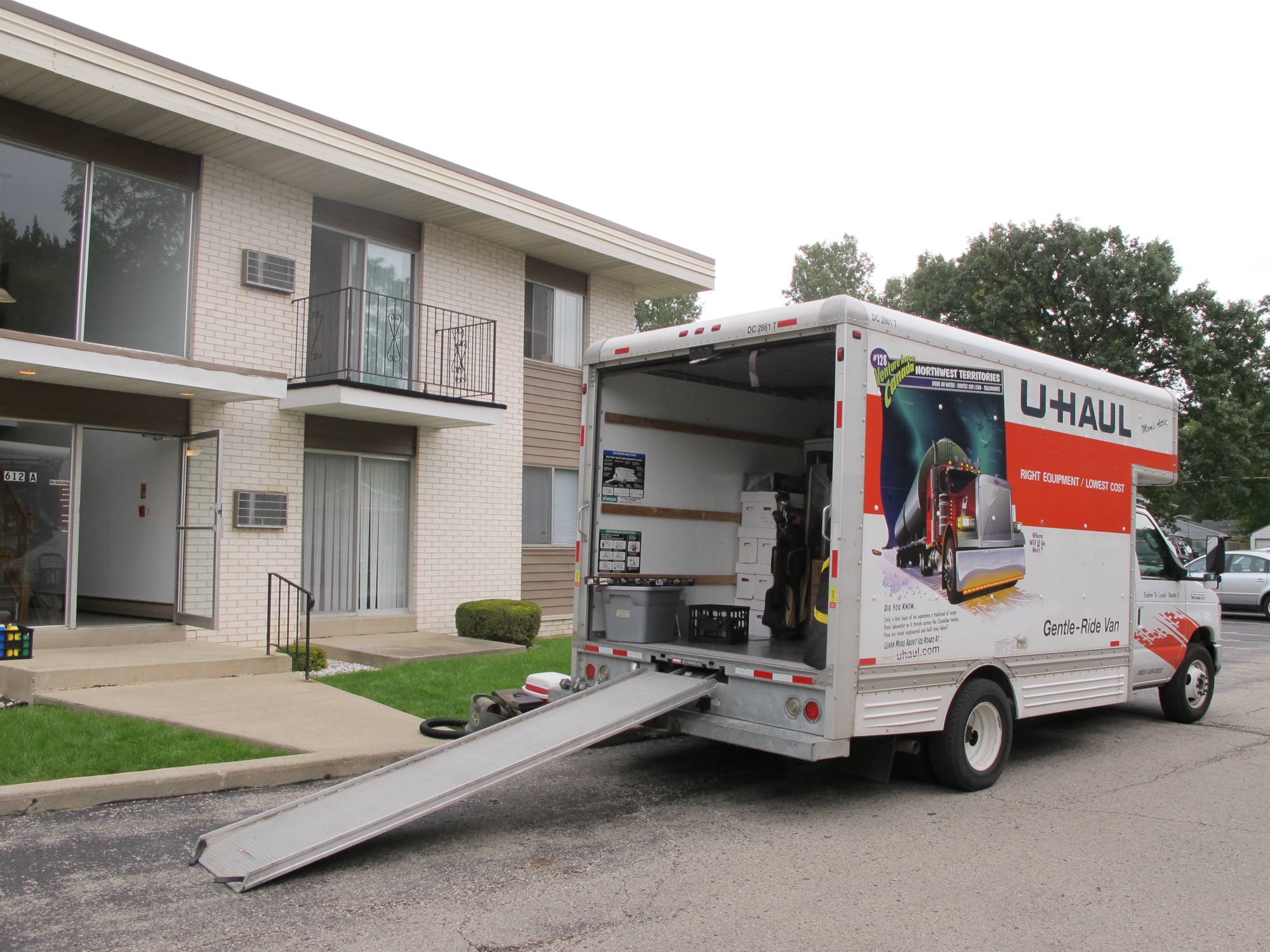  We packed our material lives into this 14' U-Haul. 