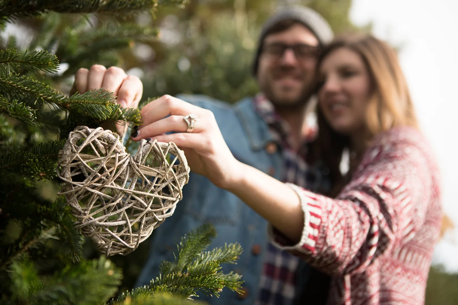 Jacob & Ashlee | Christmas at a tree farm in Raleigh