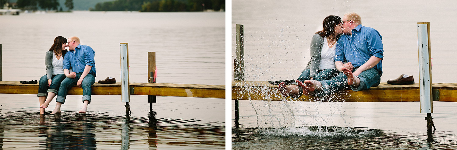 minnesota fall colors engagement session on a lake