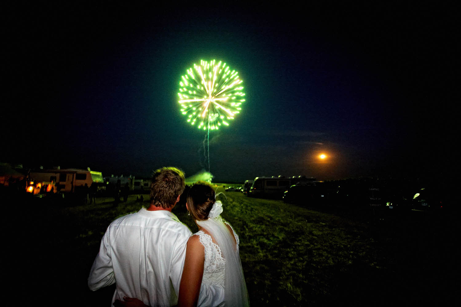 brainerd mn farm wedding with fireworks