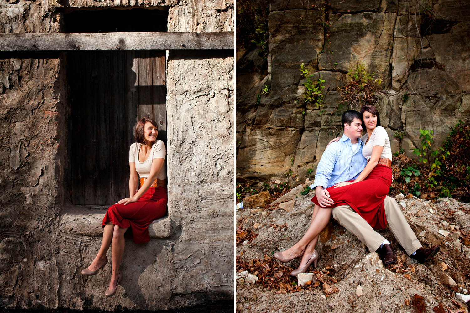 outdoor engagement session in northern, mn